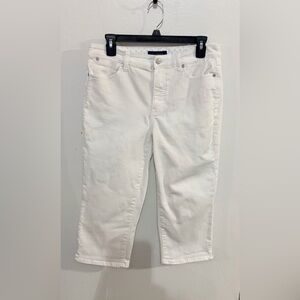 Talbots Women's White Capri Jeans Spring
